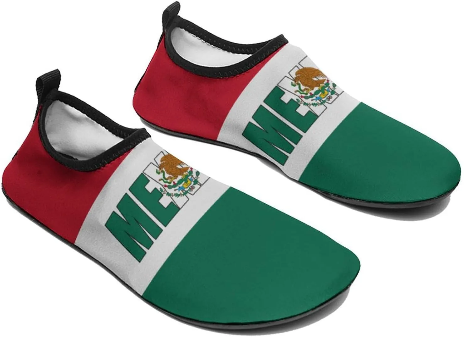 Mexico Flag Mexican Man Woman Water Shoes Quick Dry Barefoot Shoe Beach Surfing Swim Pool Yoga Sock