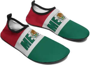 Mexico Flag Mexican Man Woman Water Shoes Quick Dry Barefoot Shoe Beach Surfing Swim Pool Yoga Sock