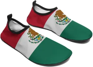 Mexico Flag Mexican Man Woman Water Shoes Quick Dry Barefoot Shoe Beach Surfing Swim Pool Yoga Sock