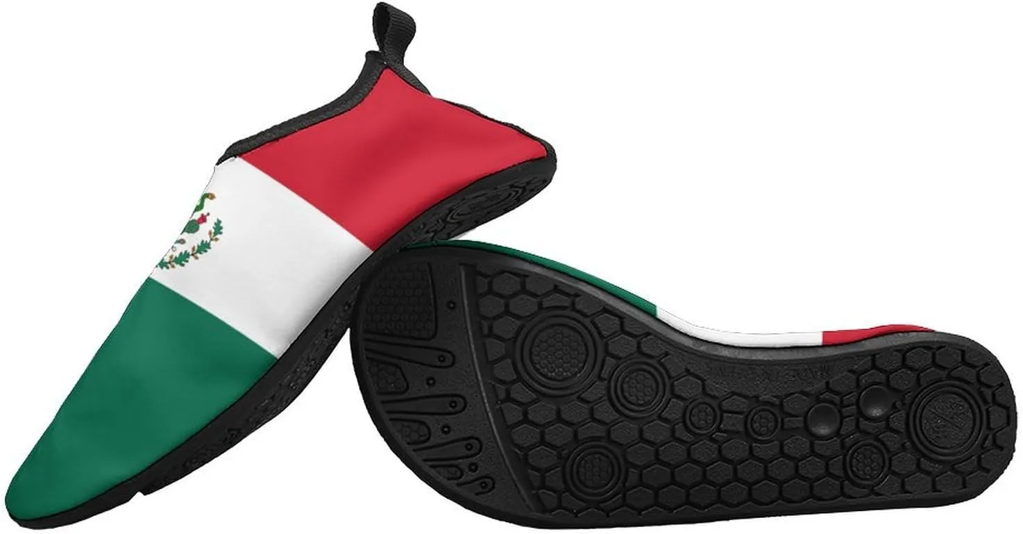 Mexico Flag Mexican Man Woman Water Shoes Quick Dry Barefoot Shoe Beach Surfing Swim Pool Yoga Sock