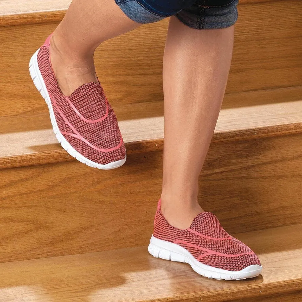Miles Kimball Silver Steps Feather Lite Walking Shoe, Slip-On Women’s Sneaker