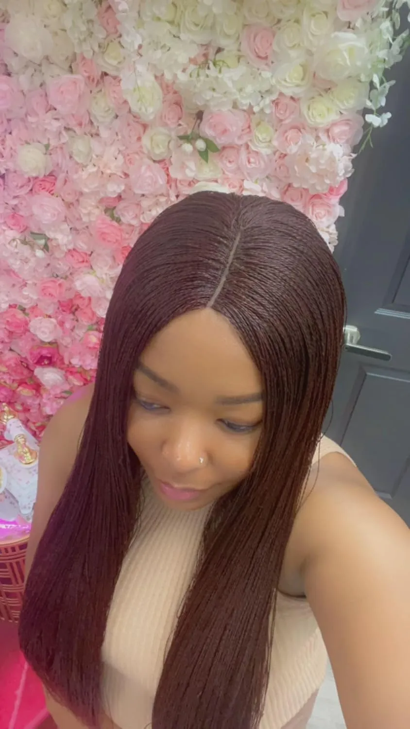 Million braids, Senegalese twist, Micro braid, Braided wig (Color 350)