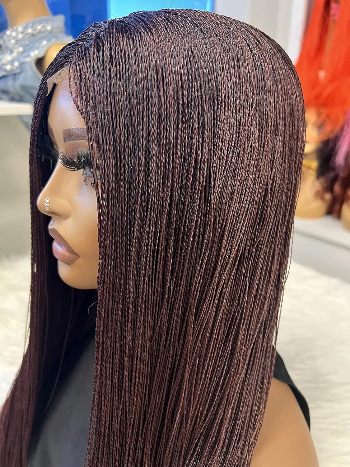 Million braids, Senegalese twist, Micro braid, Braided wig (Color 350)