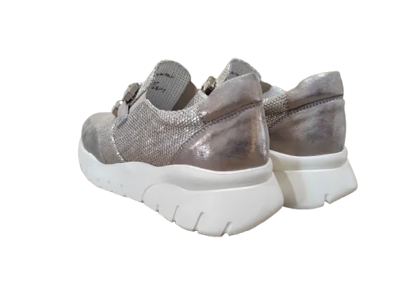 Mocassini slip-on Positano argento - OFFICINE VENETE