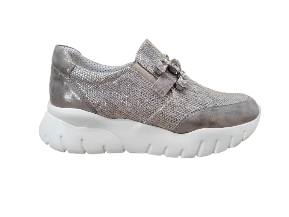 Mocassini slip-on Positano argento - OFFICINE VENETE