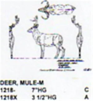 Mule Deer Standing 7" High