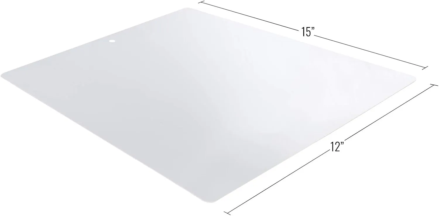 Multi-Pack Thin Clear Flexible Plastic Cutting Board Mat, 12" x 15" (8, Clear)