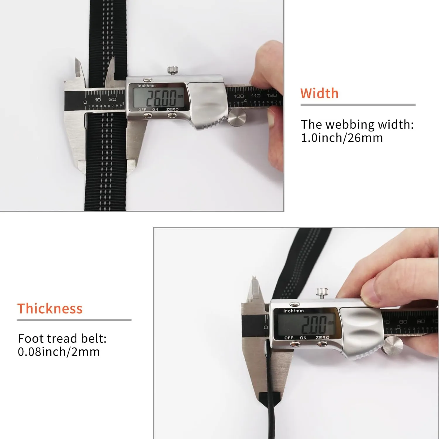 NewDoar CE UIAA Certified 1 Inch Nylon Webbing Strap/Tubular Climbing Webbing - Heavy Duty Strap for Rescue, Climbing, Harnesses, Rock Work, & Firefighting