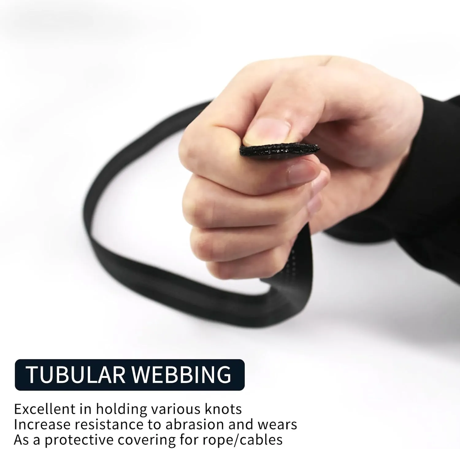 NewDoar CE UIAA Certified 1 Inch Nylon Webbing Strap/Tubular Climbing Webbing - Heavy Duty Strap for Rescue, Climbing, Harnesses, Rock Work, & Firefighting