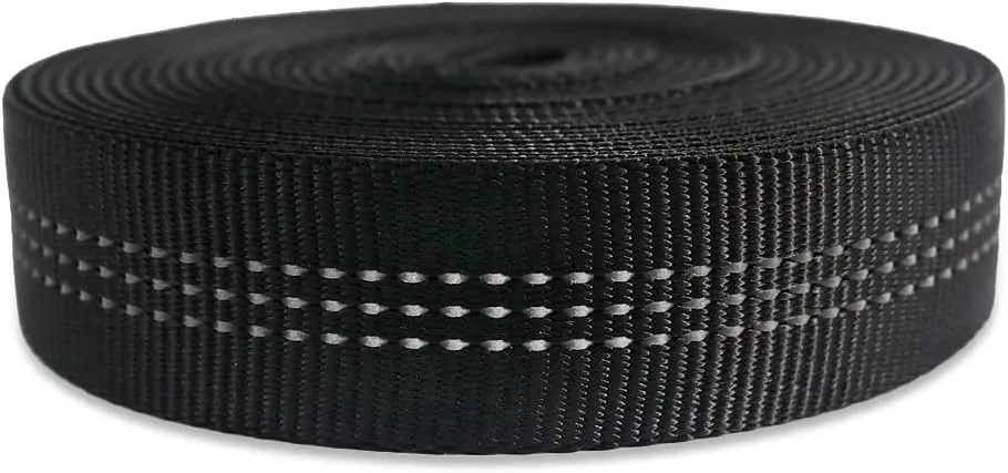 NewDoar CE UIAA Certified 1 Inch Nylon Webbing Strap/Tubular Climbing Webbing - Heavy Duty Strap for Rescue, Climbing, Harnesses, Rock Work, & Firefighting