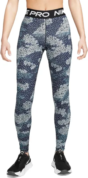Nike Pro Floral Women's Printed Training Leggings (as1, Alpha, s, Regular, Regular, Aviator Grey/Black/White)
