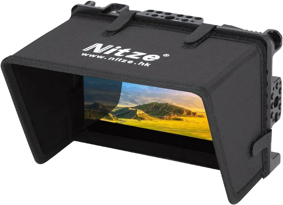 Nitze Cage for SmallHD Cine 7/ Indie 7/702 Touch 7" Monitor with Sunhood - JT-S02B