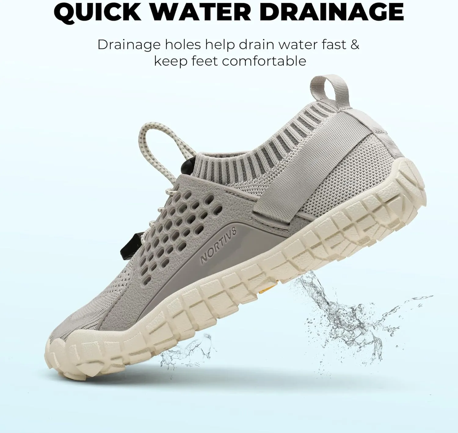 NORTIV 8 Women's Quick Dry Water Shoes Barefoot Sports Aqua Beach Pool Swim Shoes TREKLADY