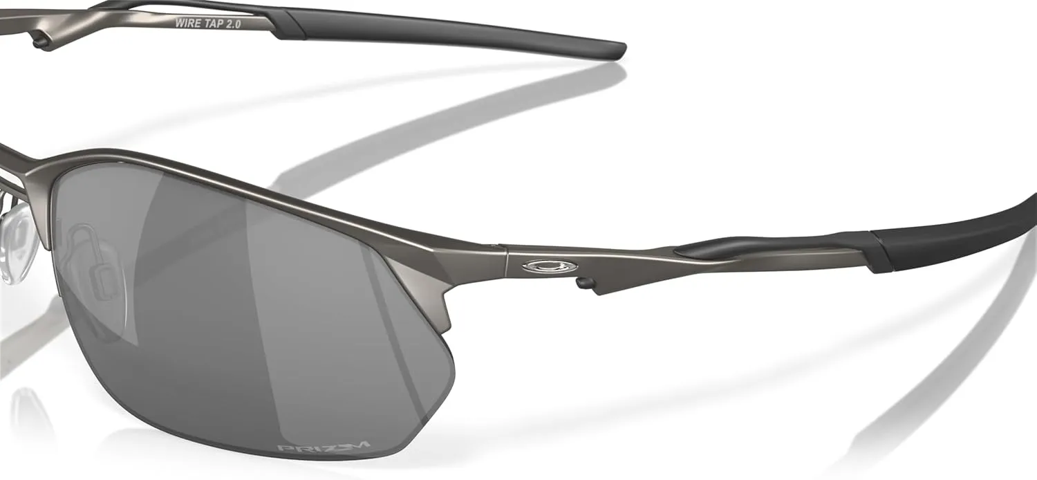 Oakley Men's Oo4145 Wire Tap 2.0 Rectangular Sunglasses