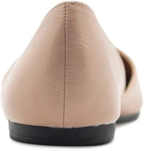 Ollio Women's Shoes Faux Leather Slip On Comfort Light Pointed Toe Ballet Flats F113