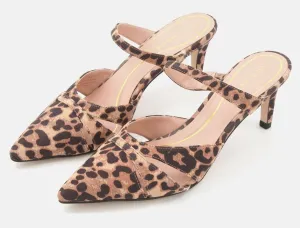 On Courteous staff Slip Toe Cole Suede Pumps Dress Leopard Refund policy Pointed Vandam Haan Dress Mule