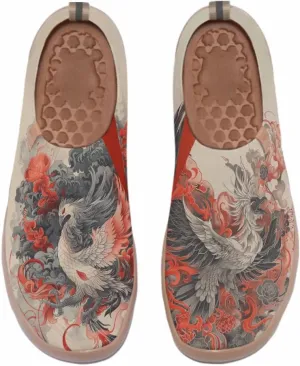 Onehorse Women's Painted Travel Shoes Breathable Knitted Mesh Loafers Slip-On Lightweight Fashion Sneakers
