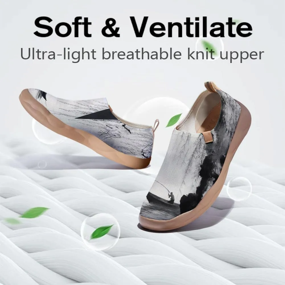 Onehorse Women's Sneakers Casual Travel Shoes Slip-On Lightweight Comfortable Artistic Flowers Loafers