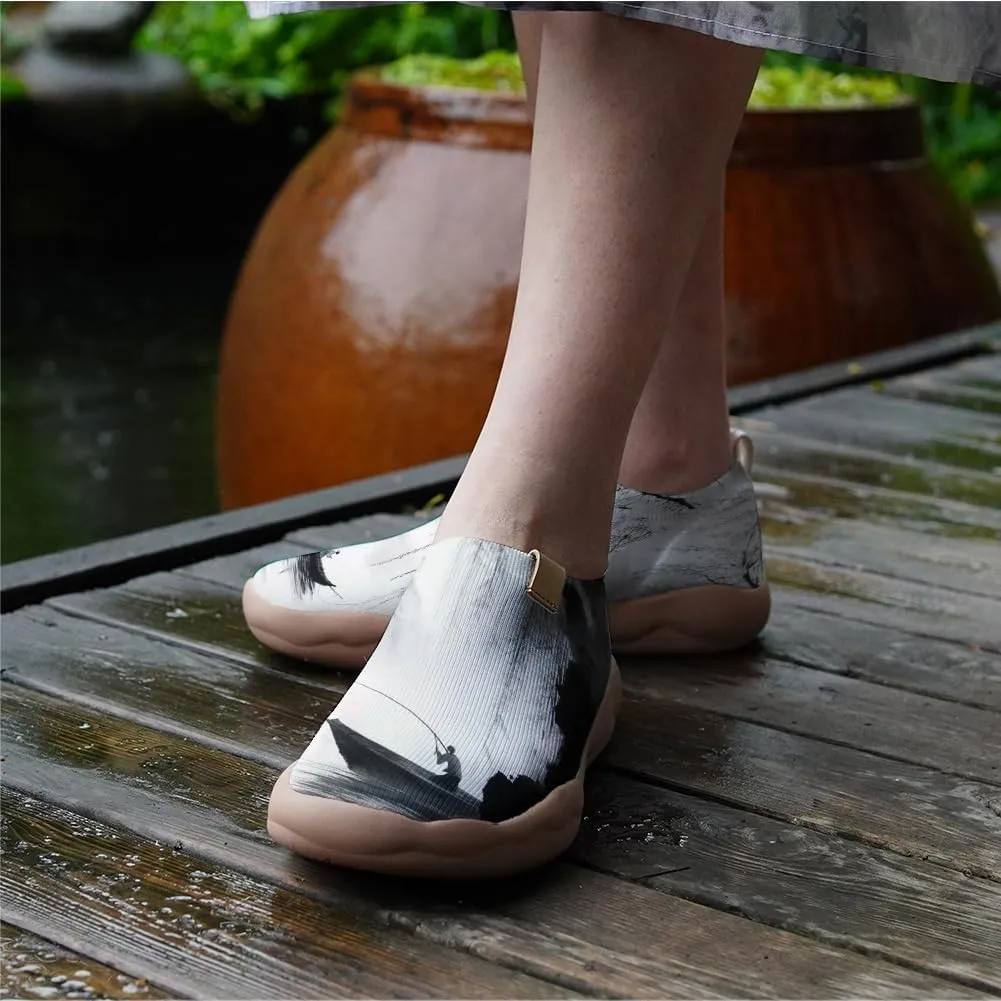 Onehorse Women's Sneakers Casual Travel Shoes Slip-On Lightweight Comfortable Artistic Flowers Loafers