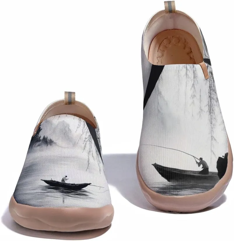 Onehorse Women's Sneakers Casual Travel Shoes Slip-On Lightweight Comfortable Artistic Flowers Loafers