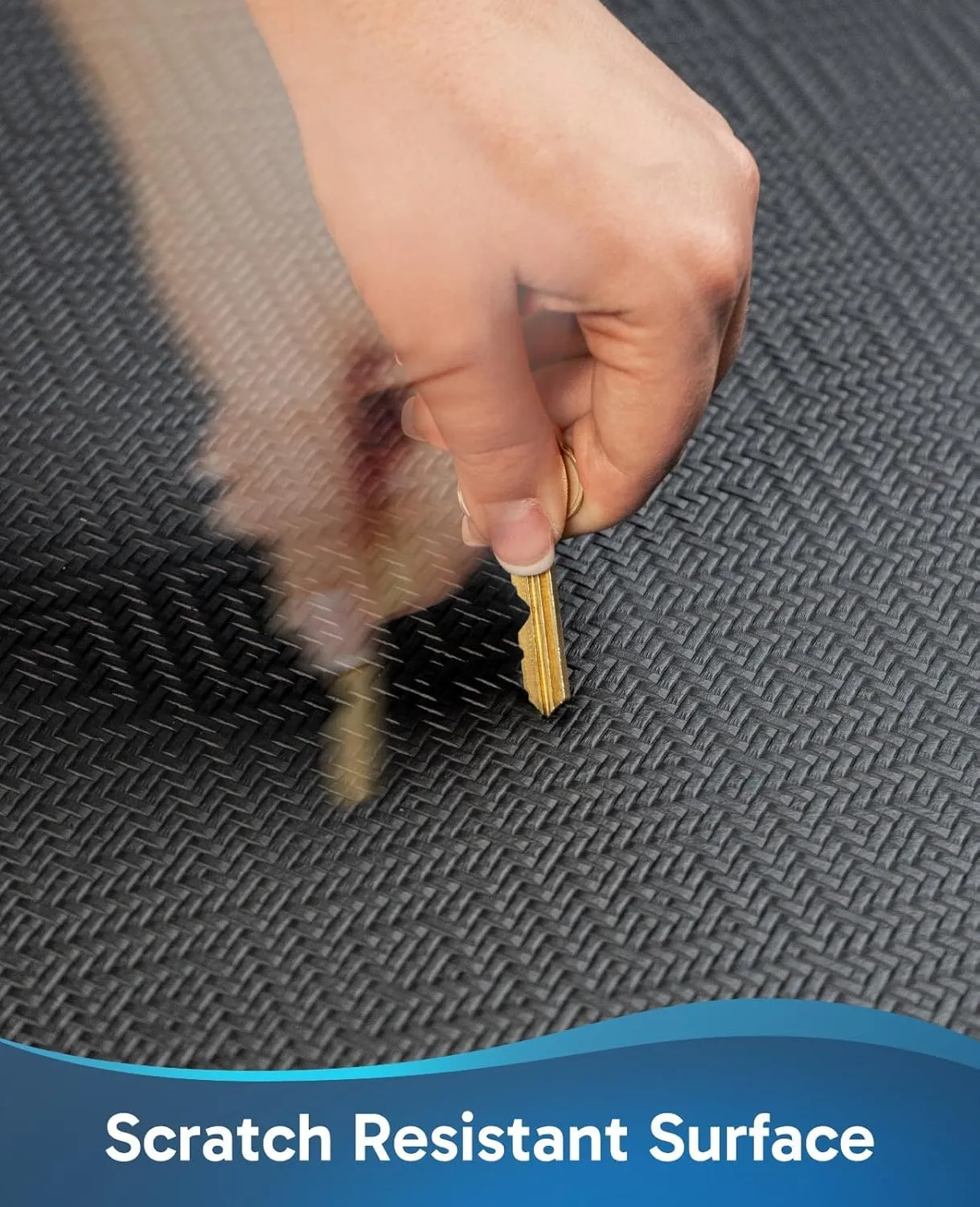 Ophanie Kitchen Mats for Floor, 9/10 inch Thick, 20x32 Anti Fatigue Cushioned Mat, Kitchen Rugs, Waterproof, Comfort Ergonomic Standing Mat for Office, Home, Sink, Black Non-Slip Ridged Bottom