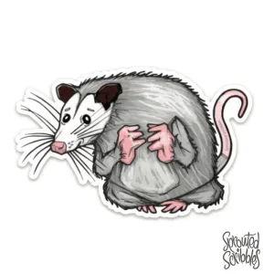 Opossum Sticker - Cute Animal