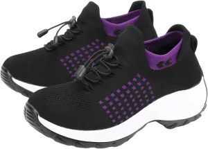Orthopedic Sneakers for Women Men Comfort Wear Orthowear Shoes Walking Slip on Trainers Breathable Arch Support Shoes Ladies Nursing Work Mesh Shoe Running Jogging Sneaker Plantar Fasciitis Unisex
