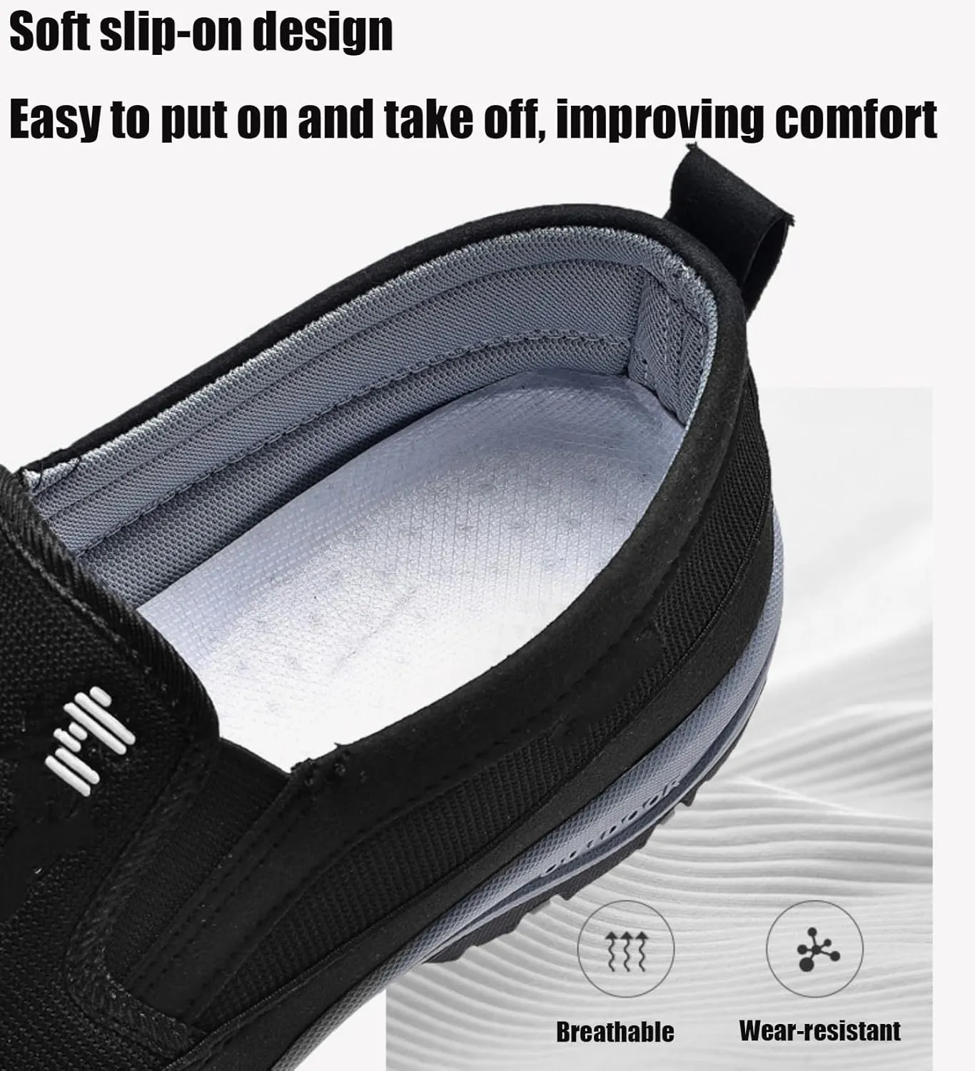 Orthoture Mens Shoes, Orthowalkway Mens Shoes Slip On, Men's Canvas Loafers,Outdoor Casual Non Slip Sneakers
