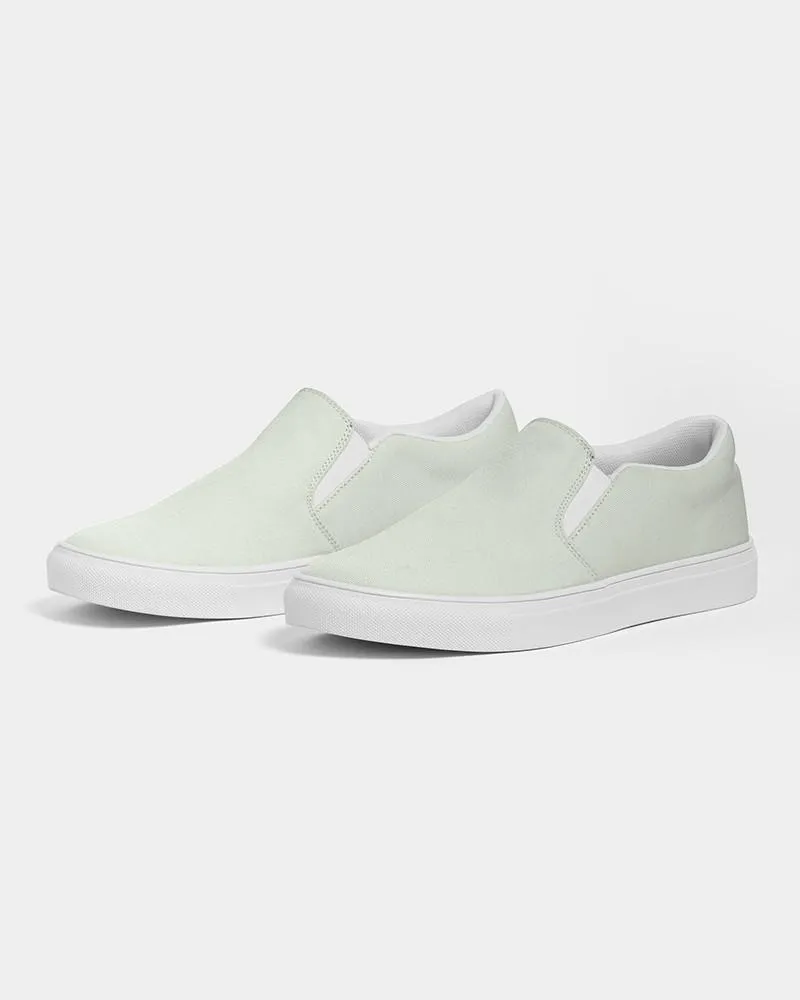 Pale Warm Green Slip-On Canvas Sneakers | Women's | Bright Pale Warm Green | C5M0Y10K0