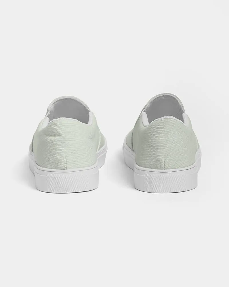 Pale Warm Green Slip-On Canvas Sneakers | Women's | Bright Pale Warm Green | C5M0Y10K0