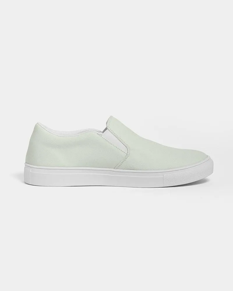 Pale Warm Green Slip-On Canvas Sneakers | Women's | Bright Pale Warm Green | C5M0Y10K0