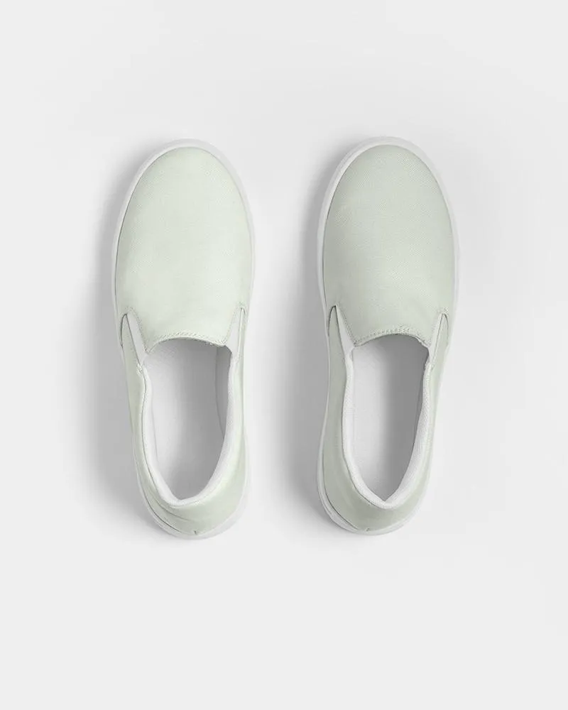 Pale Warm Green Slip-On Canvas Sneakers | Women's | Bright Pale Warm Green | C5M0Y10K0