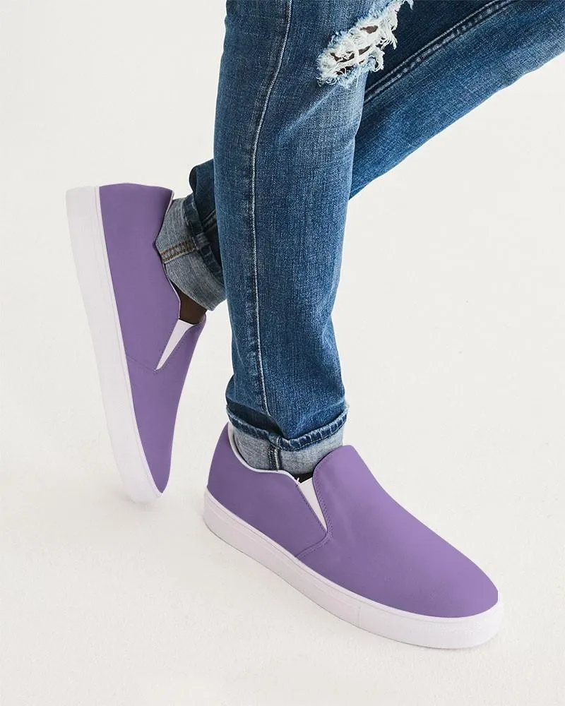 Pastel Violet Slip-On Canvas Sneakers | Men's | Bright Pastel Violet | C45M60Y0K0