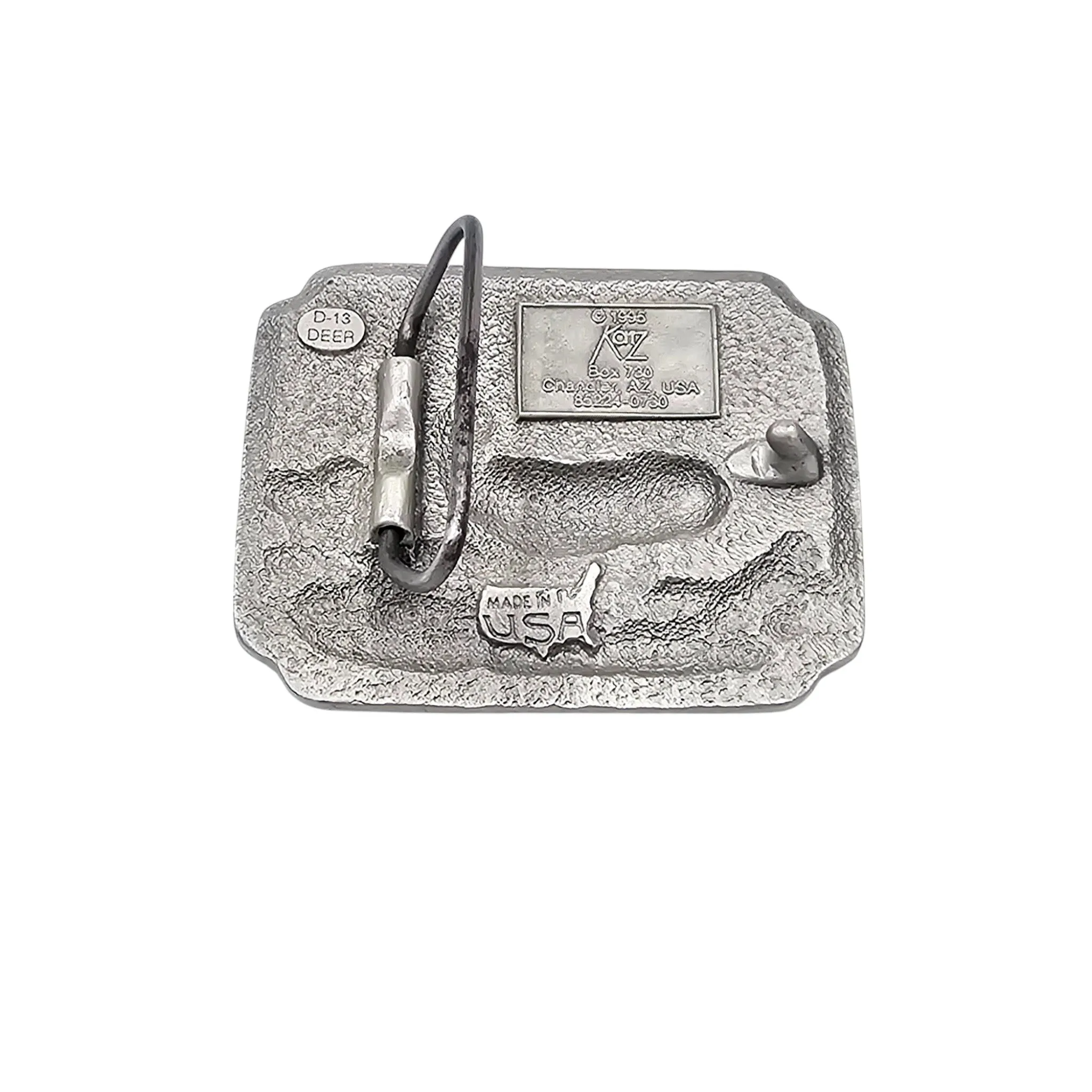 Pewter Belt Buckle Featuring a Mule Deer Buck # D-13
