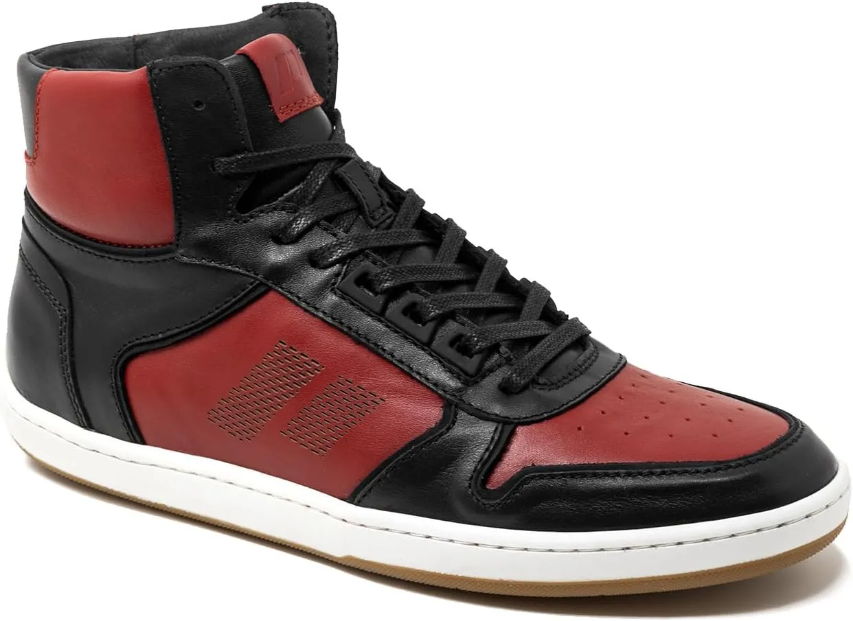 Piloti Driving Shoes for Men, Drift Mid Italian Nubuck Leather High Top Everyday Driving Sneaker