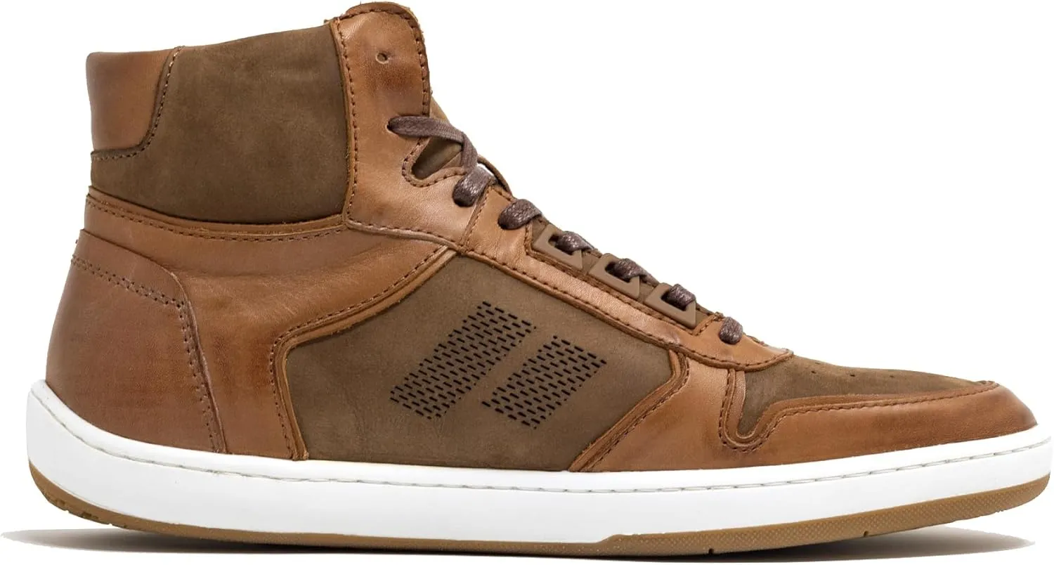 Piloti Driving Shoes for Men, Drift Mid Italian Nubuck Leather High Top Everyday Driving Sneaker
