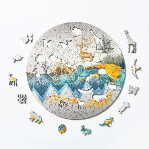Playful Mule Deer 3D Wood Jigsaw Puzzle