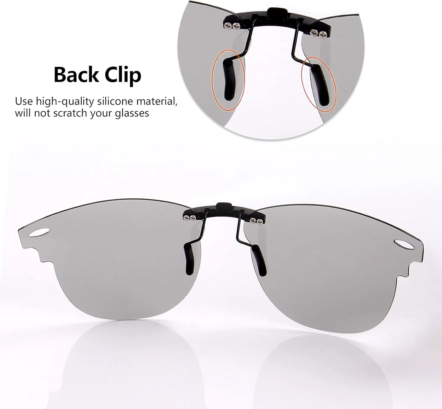 Polarized CLIP-ON Sunglasses for Ray-Ban Clubmaster RB3016 (RX3016) 51X21