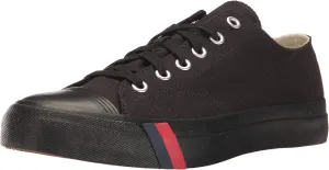PRO-Keds Men's Royal Lo Lace Up Fashion Sneaker, Black/Black Canvas, 5.5