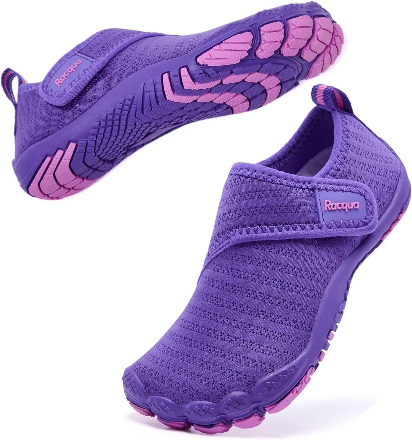 Racqua Boy's Girl's Kids Toddler Water Shoes Quick Dry Barefoot Lightweight Pool Swim Beach Sport Aqua Shoes(Toddler/Little Kid/Big Kid)