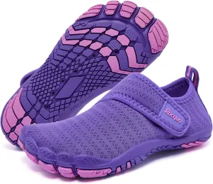 Racqua Boy's Girl's Kids Toddler Water Shoes Quick Dry Barefoot Lightweight Pool Swim Beach Sport Aqua Shoes(Toddler/Little Kid/Big Kid)