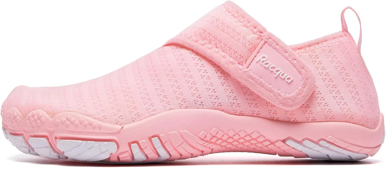 Racqua Boy's Girl's Kids Toddler Water Shoes Quick Dry Barefoot Lightweight Pool Swim Beach Sport Aqua Shoes(Toddler/Little Kid/Big Kid)