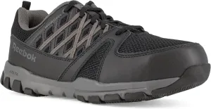 Reebok Men's Rb4016 Sublite Steel Toe Athletic Work Shoe Black with Grey Trim Safety