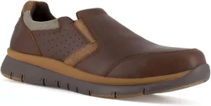 Rockport Work Men's Primetime Work Safety Toe Casual Slip-On, Brown, 9 Wide