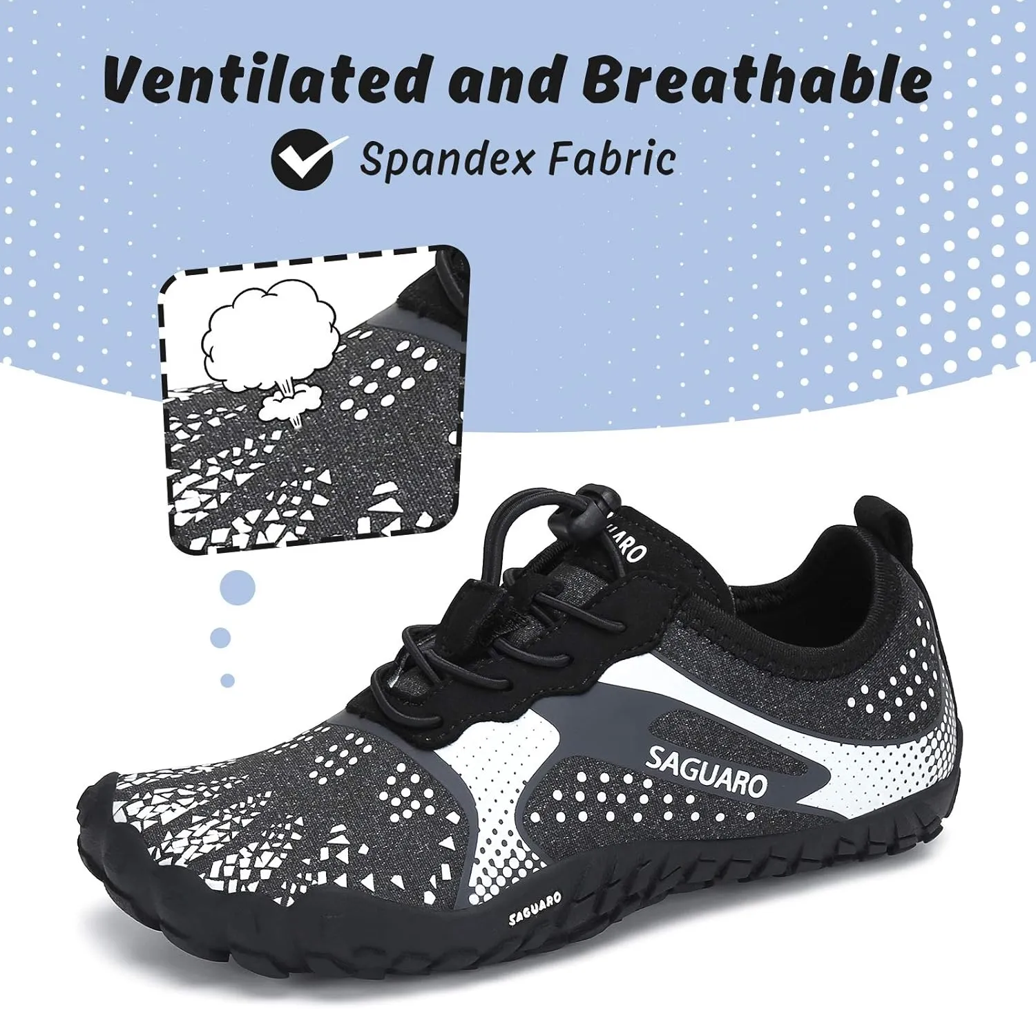 SAGUARO Kids' Barefoot Shoes Boys Girls Quick Dry Aqua Athletic Sneakers Lightweight Sport Footwear Toddler Water Shoes