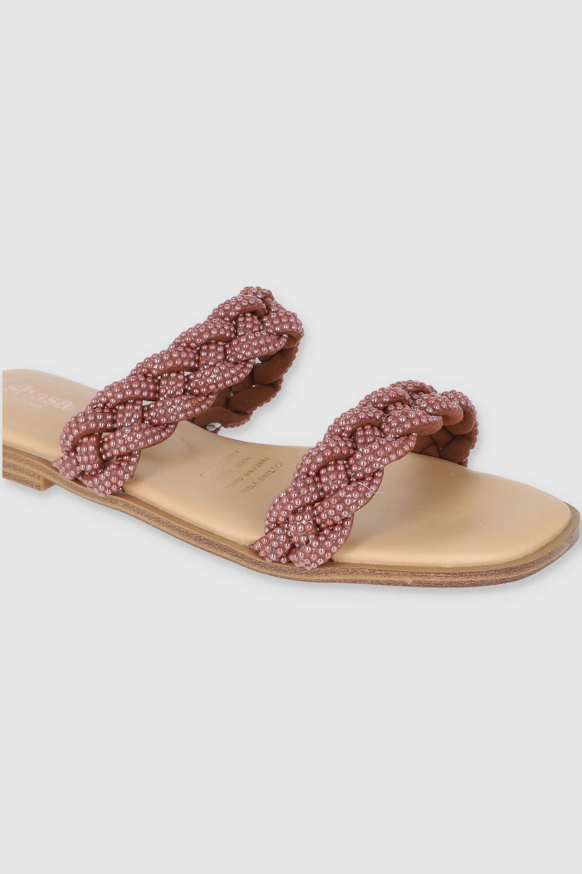 Sandalia Plana Trenza Plana