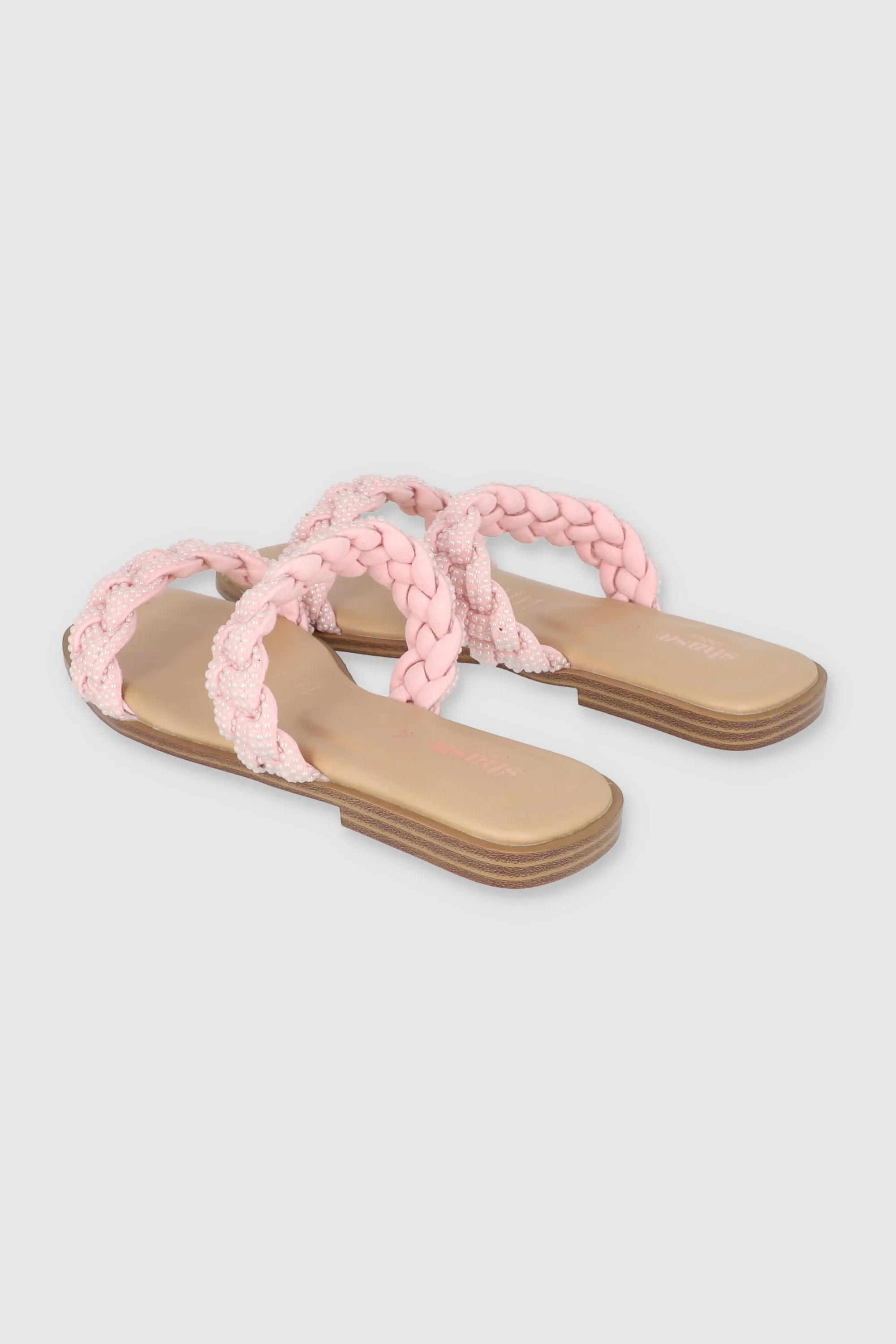 Sandalia Plana Trenza Plana
