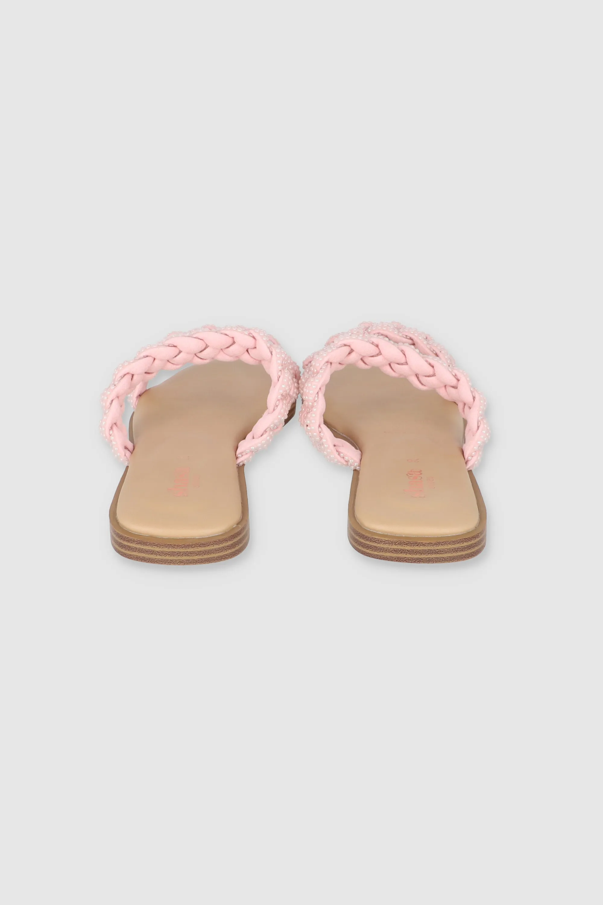 Sandalia Plana Trenza Plana