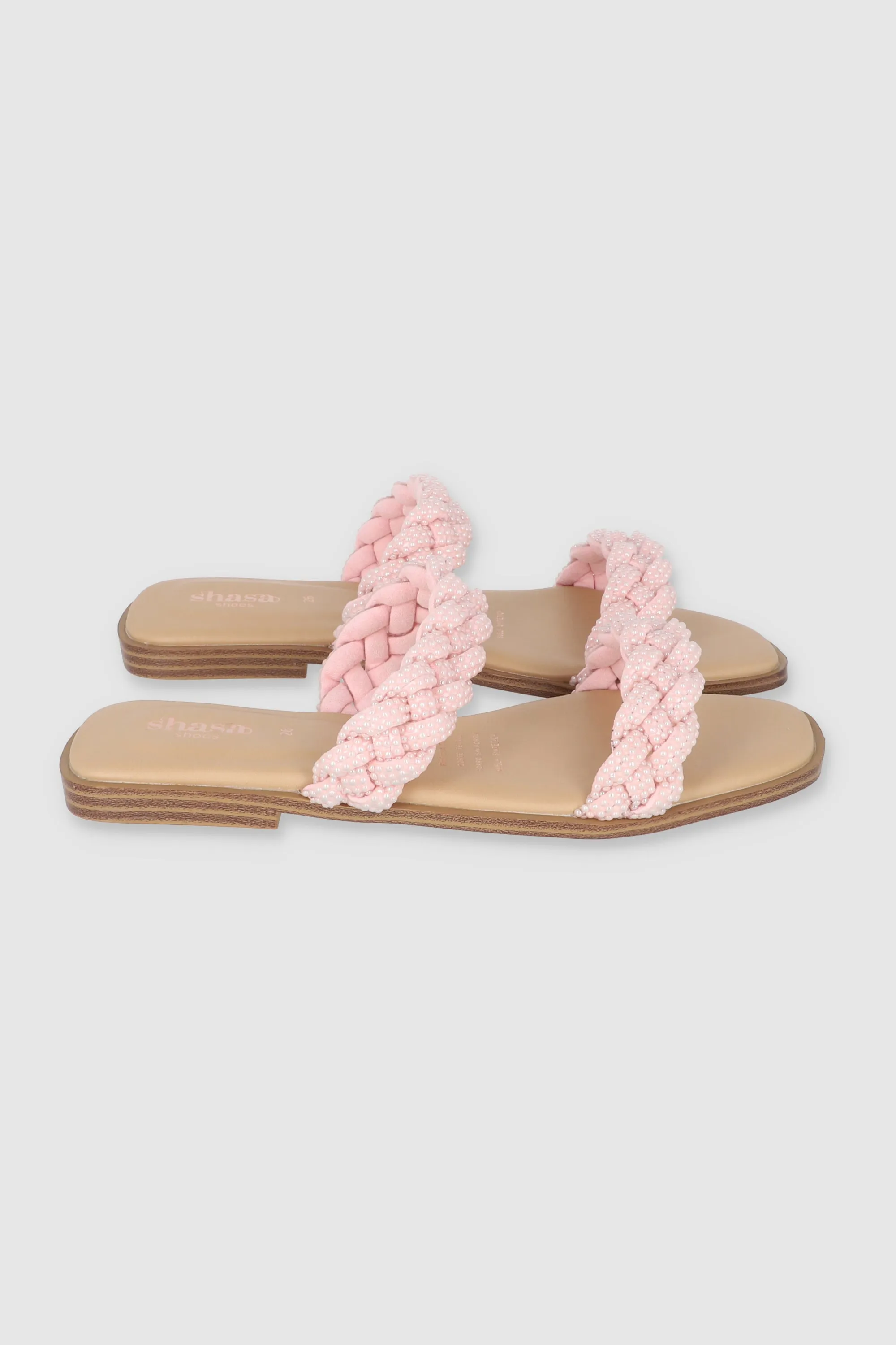 Sandalia Plana Trenza Plana