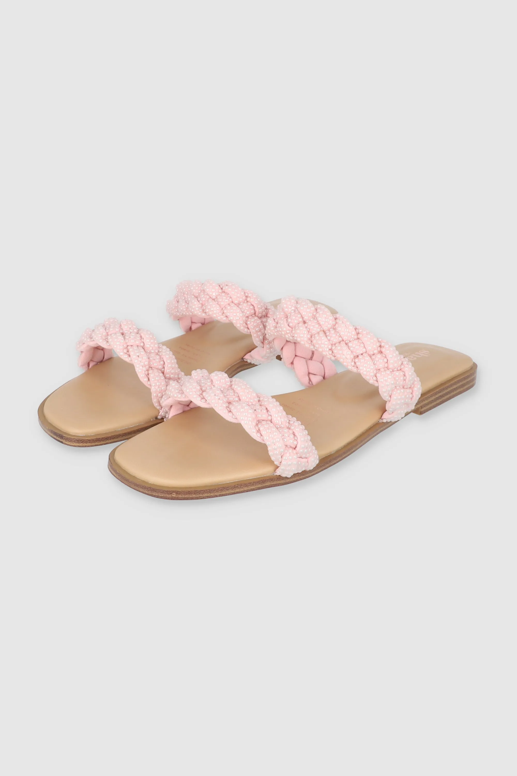 Sandalia Plana Trenza Plana